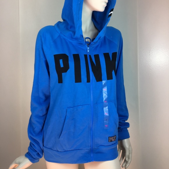 Victorias Secret PINK Full Zip Blue hoodie Victorias Secret PINK Full Zip Blue hoodie
